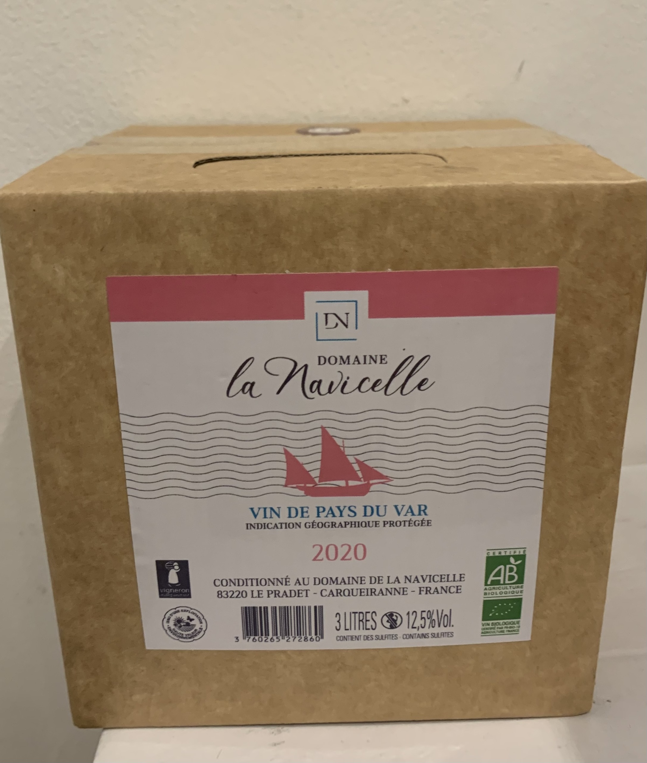 Vin rosé bio- BIB 3 litres - Domaine Navicelle - 2020