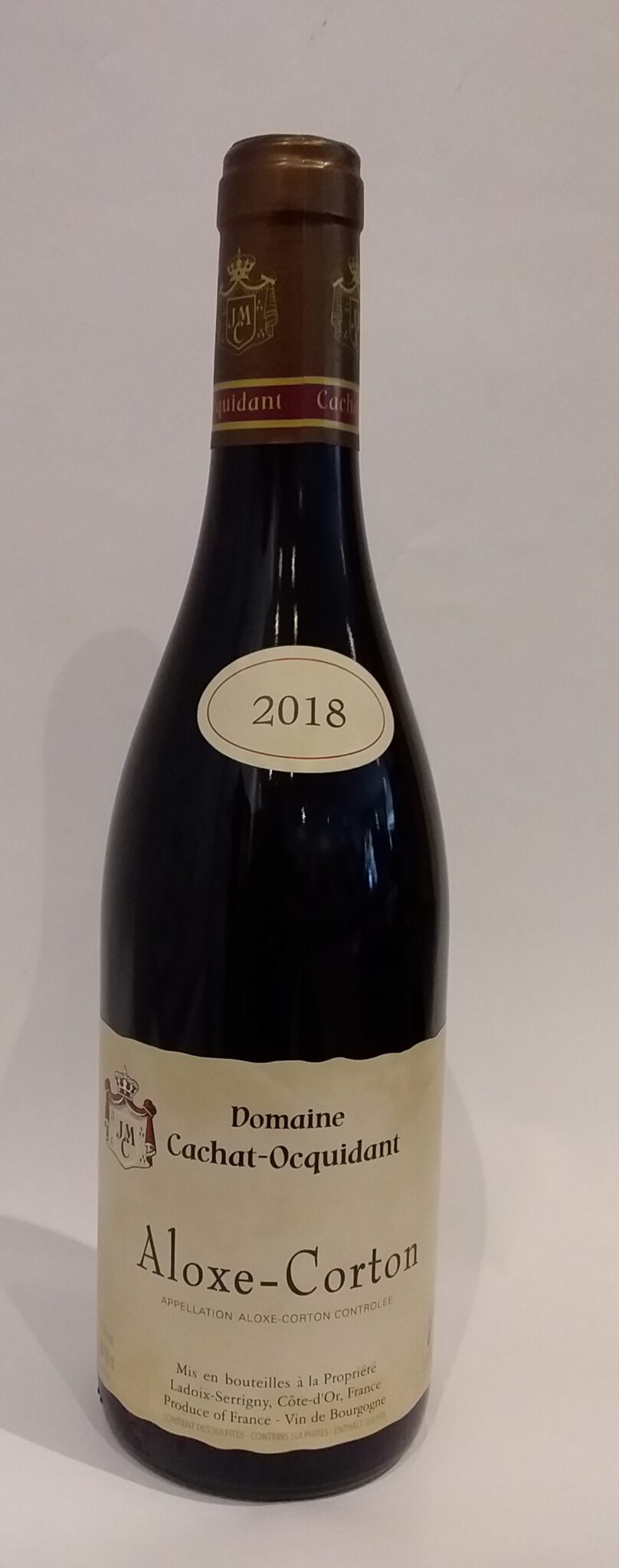 Vin rouge - Domaine Cachat Ocquidant - Aloxe Corton - 2018