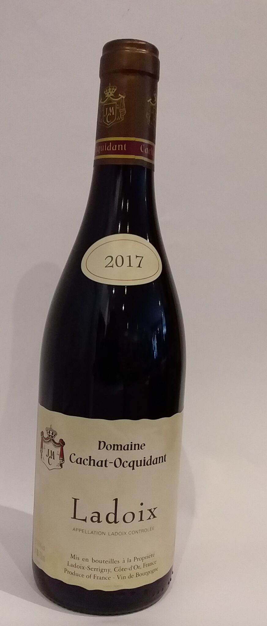 Vin rouge - Domaine Cachat Ocquidant - Ladoix - 2017