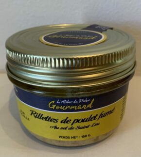 Rillettes de morceaux de poulet fumés - 150 grammes