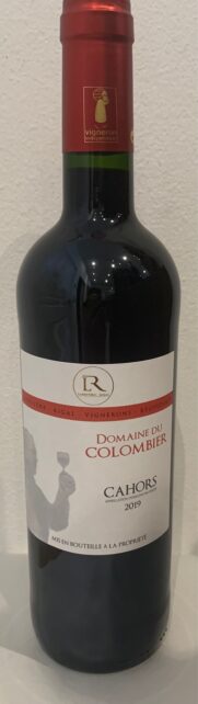Vin rouge - AOP Cahors -domaine du Colombier - 2019